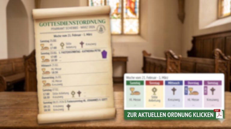 Aktuelle Gottesdienstordnung